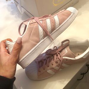 Pink suede adidas
